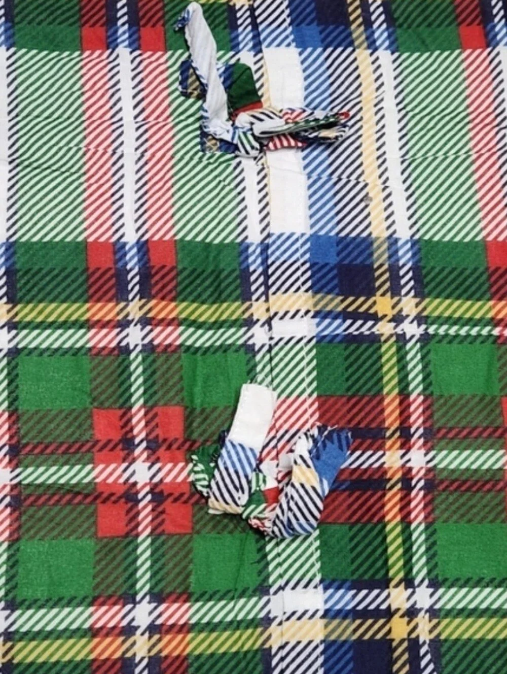 Levtex Home Festive Baubles Plaid Euro Shams Set 2 26x26 Christmas NWOT